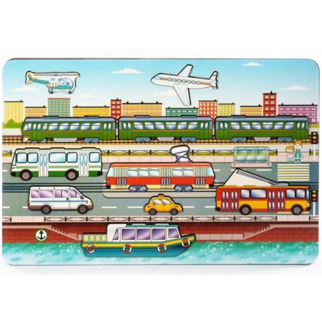 Деревянная рамка вкладыш Городской транспорт 8013 280-561