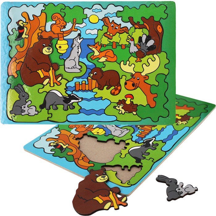 Деревянный пазл Лесные Животные /Арбо/ 379-639