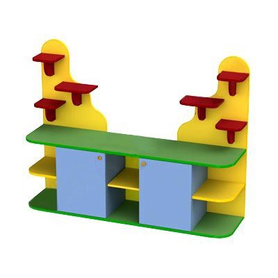 Мебель Уголок природы Елочки( ЛДСП ) 170*42*130 см 197-634