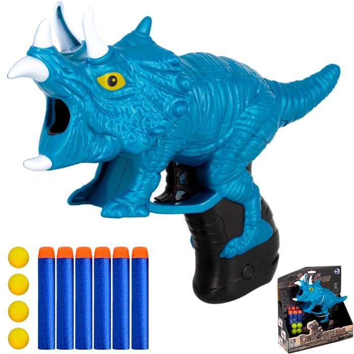 Пистолет-Динозавр CX822-2 безопасные пули в кор. 337-088