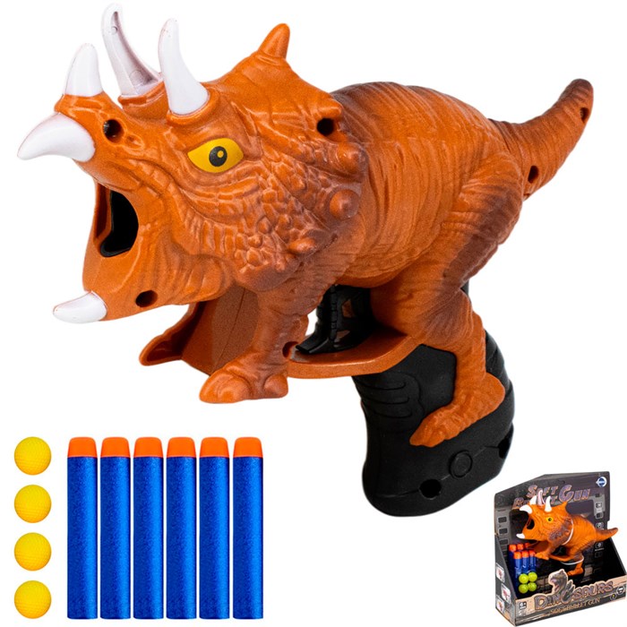 Пистолет-Динозавр CX822-3 безопасные пули в кор. 337-087