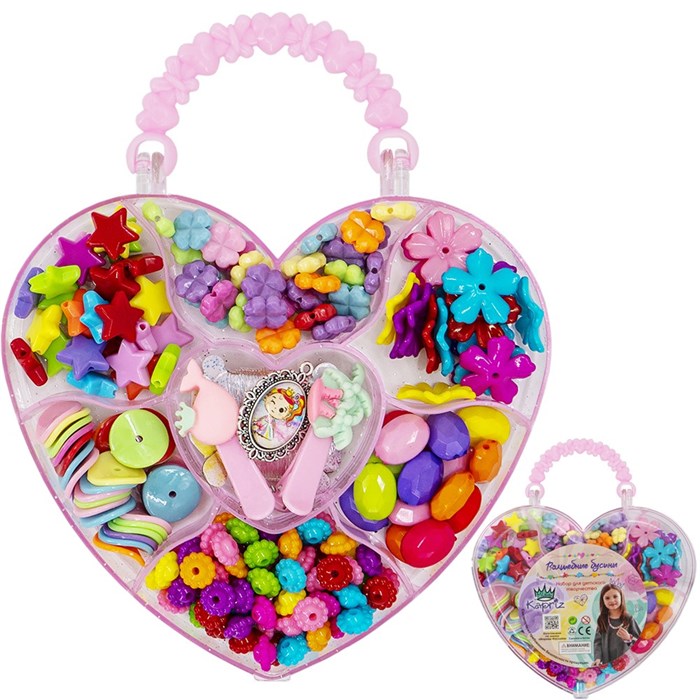 Набор бусин Miss Kapriz 3005JYSYF Сердечко в коробке 615-430