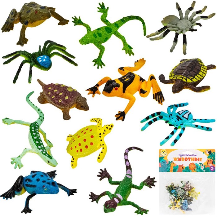 Набор животных Levatoys YSLT06-5 Обитатели террариума в пак. 615-446