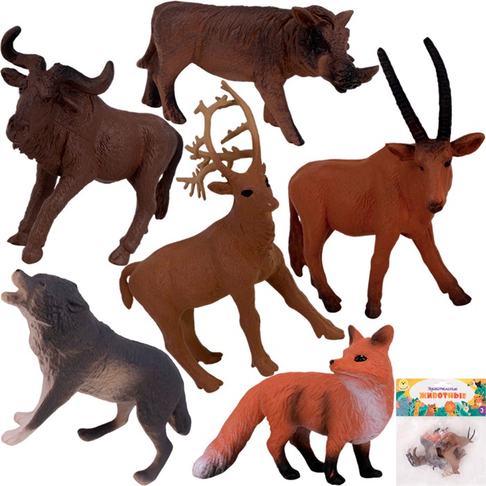 Набор животных Levatoys MK2207-14 Дикие в пак. 214-987