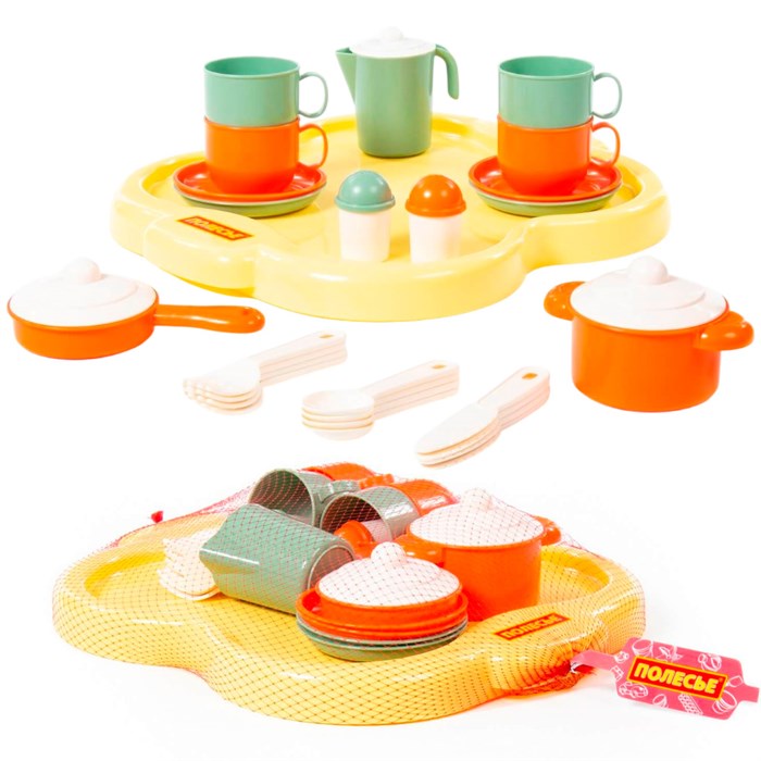 Набор посуды Янина на 4 персон с подносом П-Е /4/. 116-741