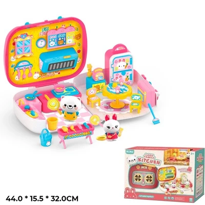 Игровой набор 076-1QL Кухня с питомцами и  аксесc. в кор. 808-763