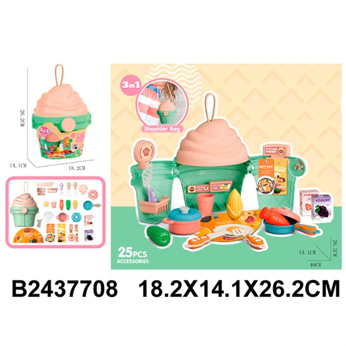 Игров. набор 688-202A Кухня в чемодане мороженке 616-886
