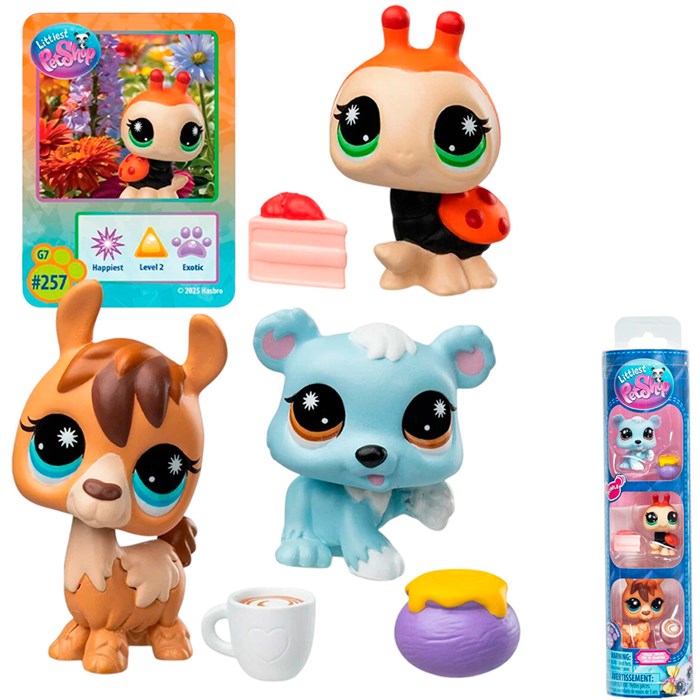 Набор Три друга Сладкоежки 3 фигурки: Божья коровка Лама и Медвежонок 00738_LPS 216-095