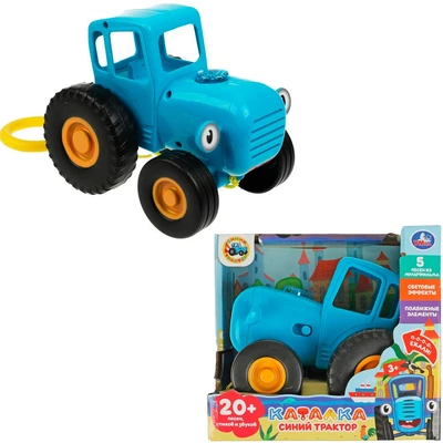 Каталка Синий трактор 20 песен,стихов и звуков.свет HT848-R4 /72/ 419-129