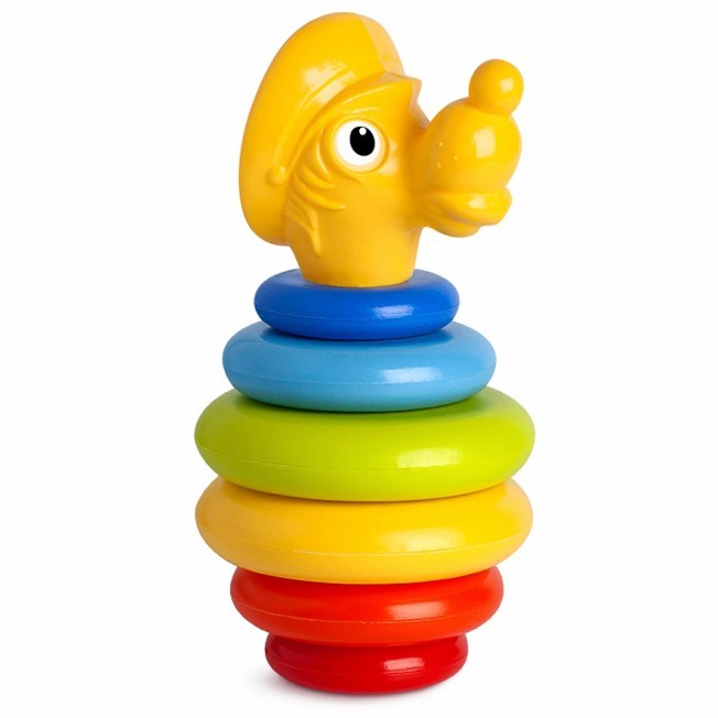 Пирамида Волчонок с кольцами мини 21см 9242 Абрико 317-621