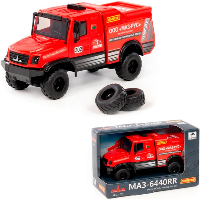 Автомобиль Гоночный грузовик МАЗ-6440RR инерц. в кор. 57314 П-Е /8/ 104-904