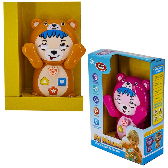 Телефон сотовый 7823 Ау мишка, русск. озвуч, в коробке 221-939