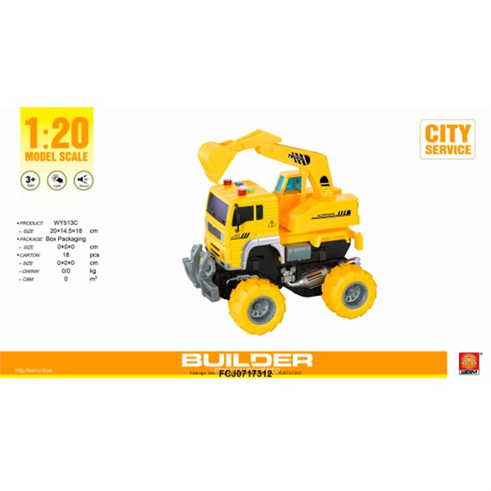Машина на батарейках WY513C свет, звук в коробке 430-696