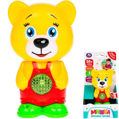 Игрушка на батарейках Обучающий Мишка 20 сказок, потешек и звуков Умка HT890-R-U 229-998