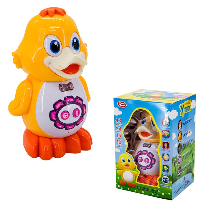 Игрушка на батарейках 7497 Утенок рассказывает стихи,диктофон, 329-019