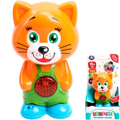 Игрушка на батарейках Обучающая Кошечка 15 сказок, песен и фраз Умка HT880-R-U 431-146