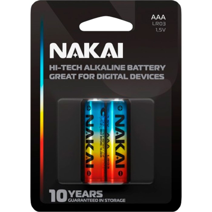 Элемент питания LR 3 NAKAI Hi-Tech 2xBL /цена за упак/ 431-165