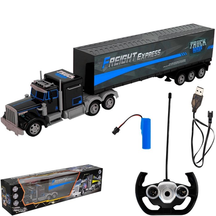 Грузовик на радиоуправлении Young Racer MK666-653A синий  аккум, USB в кор. 426-275