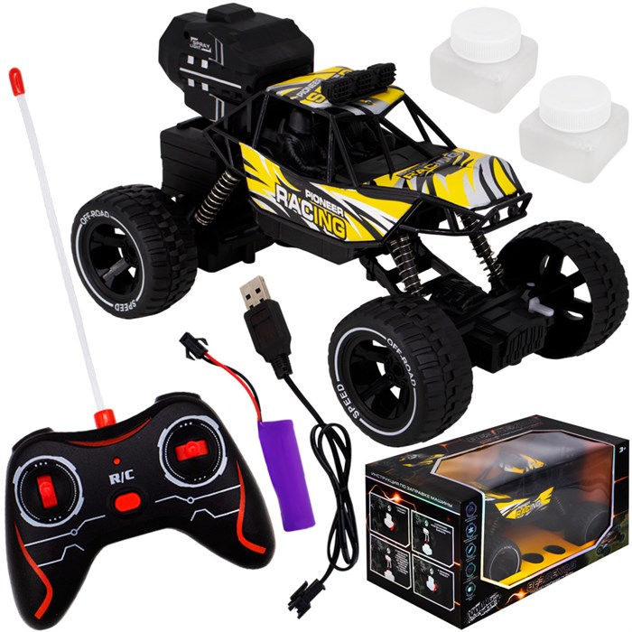 Машина на радиоуправлении Young Racer MK338-36 Вездеход, пускают мыльные пузыри, желтый в коробке 427-570
