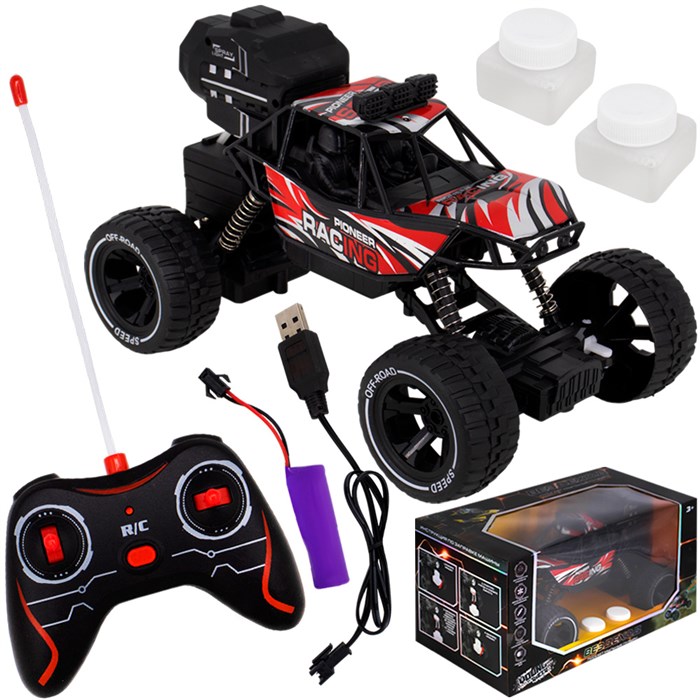 Машина на радиоуправлении Young Racer MK338-36 Вездеход, пускает мыльные пузыри, красный в коробке 427-571