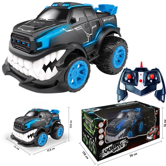 Машина на радиоуправлении Young Racer YS336-85J Зубастик синий в кор. 426-280