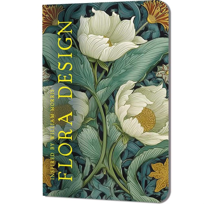 Блокнот 32 л. Flora design. Inspired by William Morris (белые цветы) 9785002414871 910-459