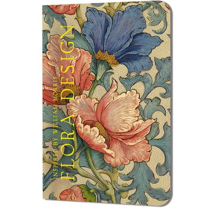 Блокнот 32 л. Flora design. Inspired by William Morris (розовые и голубые цветы) 9785002414840 910-461