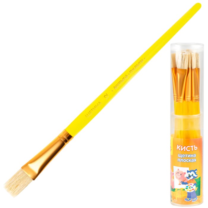 Кисть щетина №12 плоская BS_42458 Мульти-Пульти 909-106