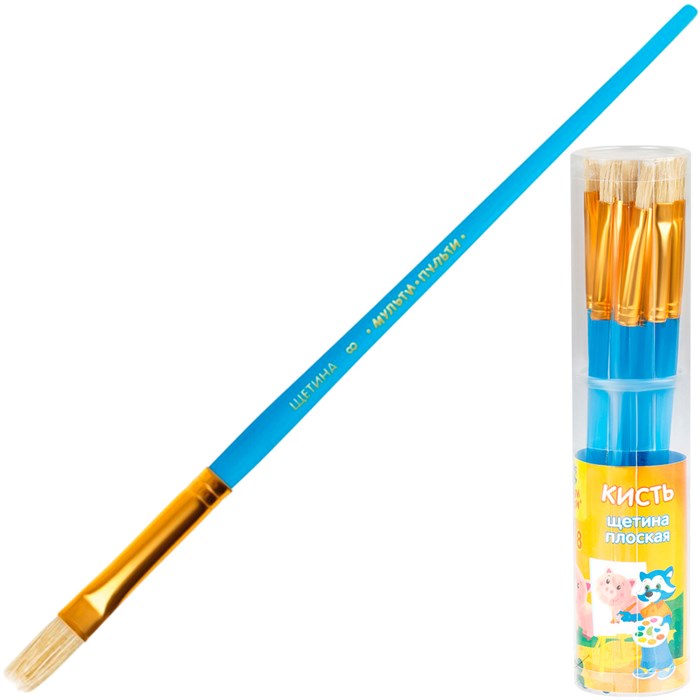 Кисть щетина №8 плоская BS_42452 Мульти-Пульти 909-107