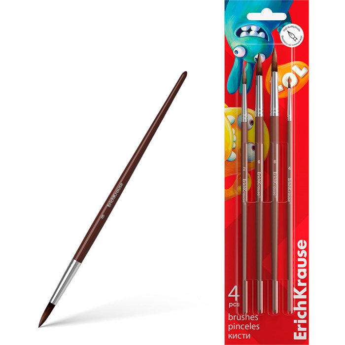 Набор кистей пони 4 шт. 61856 ErichKrause Jolly Friends 889-687