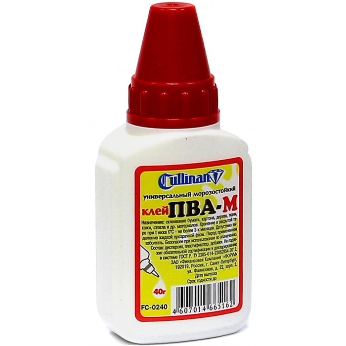 Клей ПВА  40 гр. FORUM Office Collection, канцелярский, флакон с дозатором FC-0240F 897-033