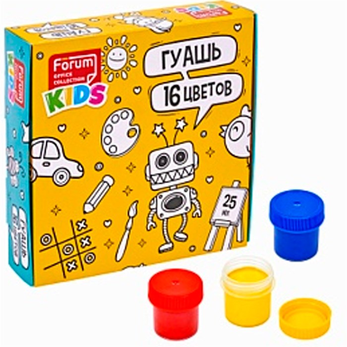 Гуашь 16 цв. FORUM Office Collection KIDS 25мл FG-216-R 893-170