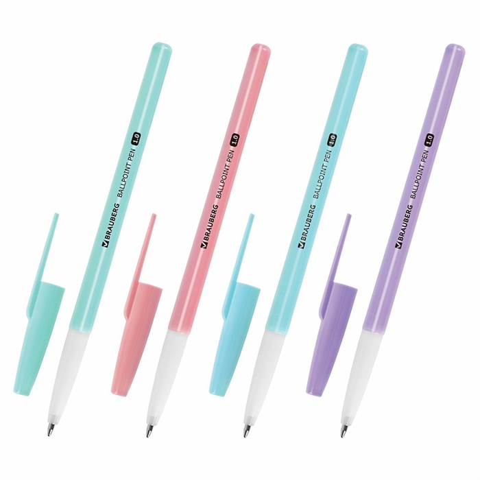 Ручка шарик синяя Pastel color 144199 Brauberg 909-340