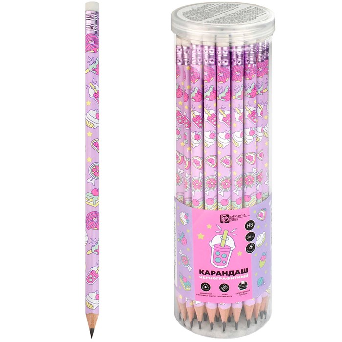 Карандаш ч/г Тортики 70089 898-611
