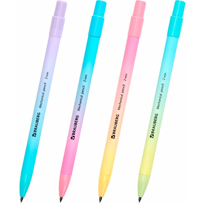 Карандаш мех. цанговый 2 мм, BRAUBERG GRADE PASTEL 181961 894-876