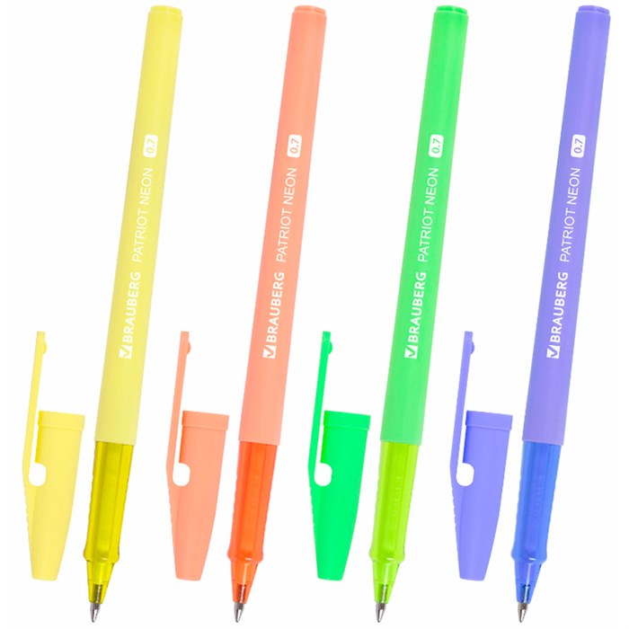 Ручка шариковая синяя РОССИЯ PATRIOT NEON 143966 894-889