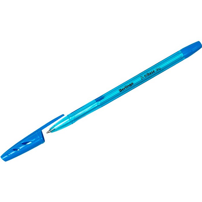 Ручка шариковая светло-синяя 07,мм СВр_70952 Berlingo "Tribase Sky" 894-022
