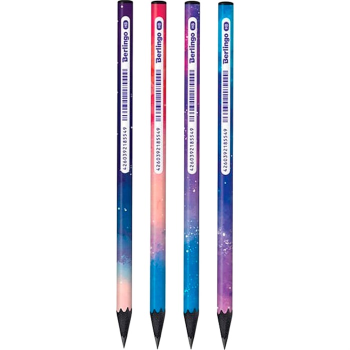 Карандаш ч/гр Universe HB черное дерево круглый. 320764  Berlingo 896-851