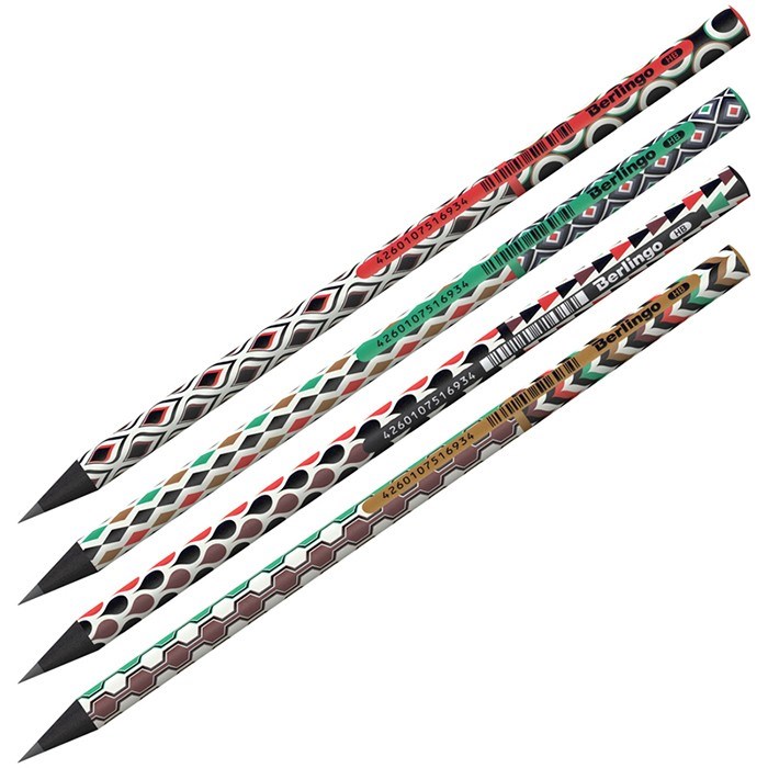 Карандаш ч/гр НВ Arcade HB черное дерево ВР01104 Berlingo 990-764