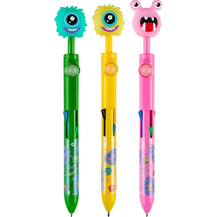 Ручка шариковая автомат синяя Quartet 4-х цветная 89982 898-449