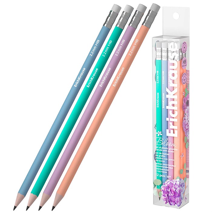 Набор из 12 ч/гр карандашей пластиковых JOY® Pastel Bloom 60703 /Erich Krause/ 894-816