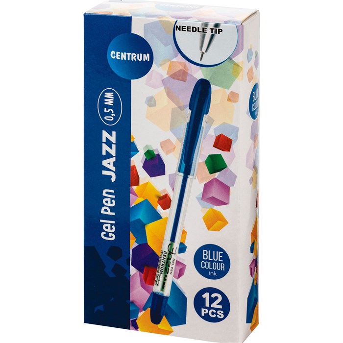 Ручка гелевая 0,5мм синяя JAZZ 82073 894-649