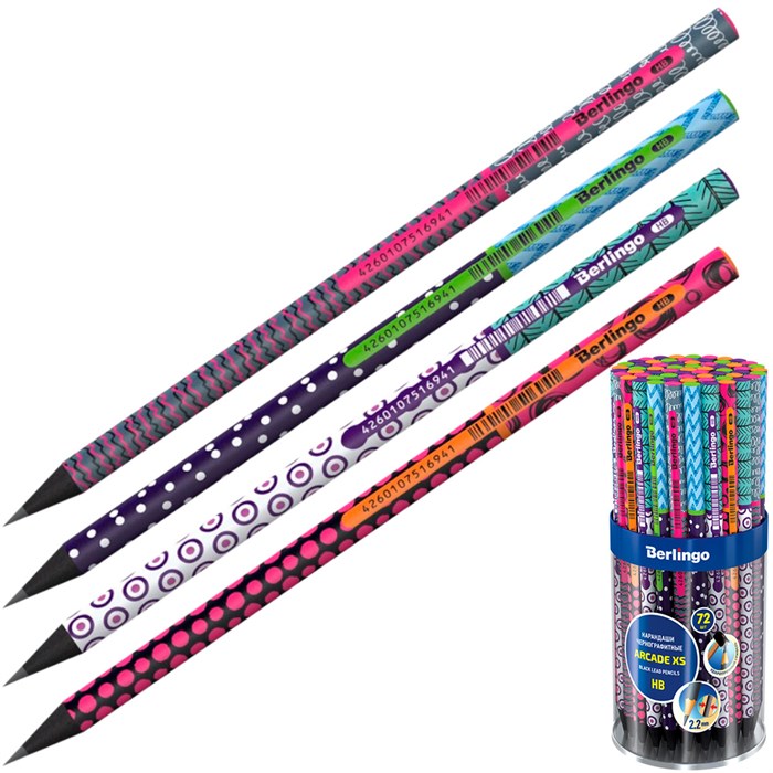 Карандаш ч/гр НВ Arcade XS черное дерево ВР01105 Berlingo 893-908