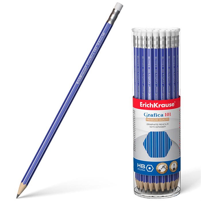 Карандаш ч/гр Jet Grafica с ластиком HB 45614 /Erich Krause/ 889-891