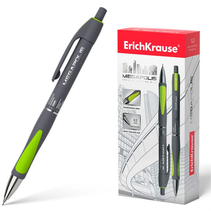 Карандаш ч/гр. 0,5 мм. механический MEGAPOLIS Concept 20340 /Erich Krause/ 888-425