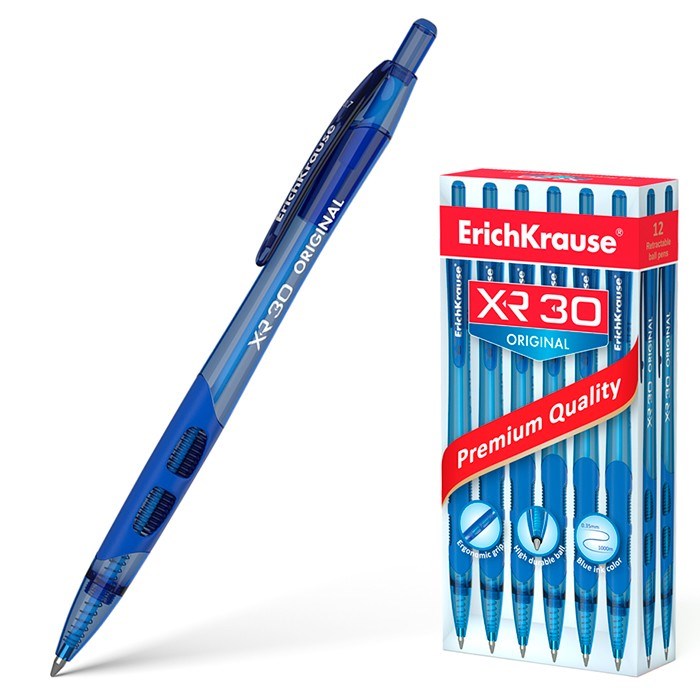 Ручка шариковая автомат синяя 0,7 мм. XR-30 17721 /Erich Krause/ 491-884