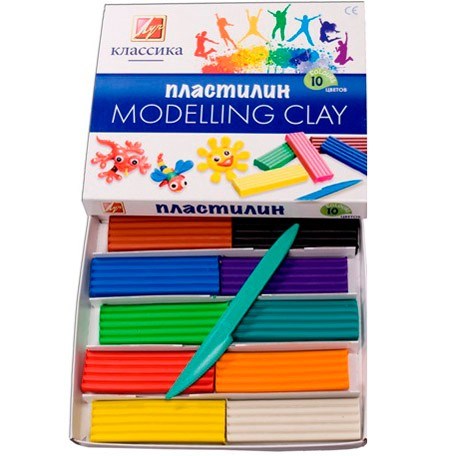 Пластилин 10цв Классика 200гр. 7С304-08 /ЛУЧ/ 392-302