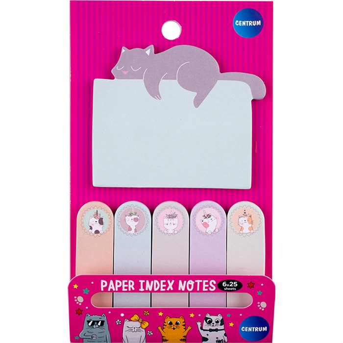 Флажки для заметок "Милый кот", 6 видов х 25 листов. 80201 898-479