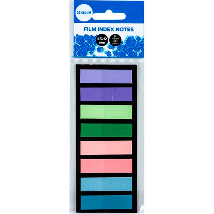 Клейкие листки-индексы пластиковые 8 неоновых цветов x 20 листов 80206 894-720