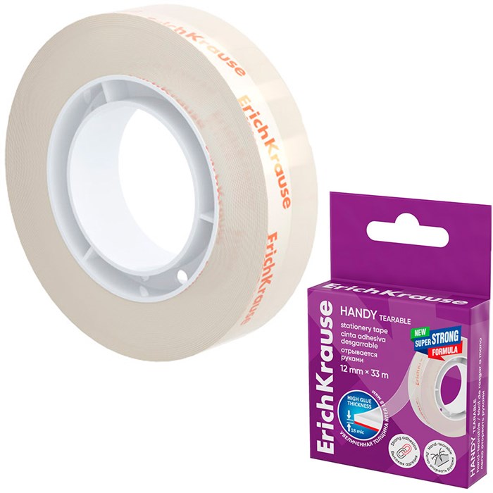 Клейкая лента Handy tearable, 58736 12ммх33м ErichKrause 898-184